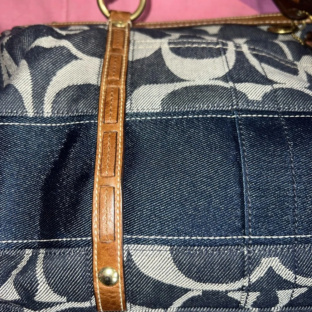 Stylish Coach Denim Women's Bag - Picture 4 of 11